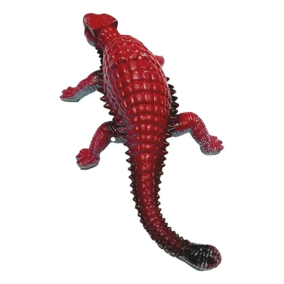 Vintage UKRD Dinosaur Ankylosaurus 13 inch Red Blue 1986 - Picture 3 of 8